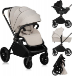 Universaalne jalutusk&auml;ru Lionelo Mika Plus 3in1, Beige Sand