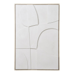 Seinakaunistus - Madeline reljeef - 60x90 cm - Valge