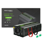Qoltec Monolith pinge muundur | 600W | 1200W | 24V kuni 230V | Pure Sine
