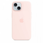 Apple kaitsekest Silicone case with MagSafe for iPhone 15 - light roosa