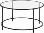 &Uuml;mmargune klaasist kohvilaud 84 cm