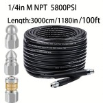 Kanalisatsiooni Puhastuskomplekt 5800 PSI, T28,65-6,1 metras su 3 kanalizacijos purk&scaron;tukais
