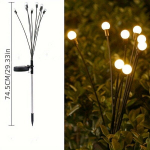 1tk P&auml;ikese S&auml;rak&auml;rbse Lamp: Lisage Maagiline S&auml;ra Aeda, Saulės energija 10vnt Fireflies &scaron;ilta &scaron;viesa