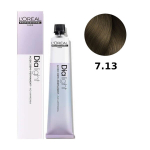 Loreal Dia Light juuksev&auml;rv v&auml;rvitud ja tundlikule juuksele, toon-toonis hapeeline v&auml;rvimine, ammoniaagivaba, 50ml 7.13 helepruun tuhk-kuldne