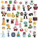 48 tk Super Mario Bros minifiguur m&auml;nguasjad nuku m&auml;rulifiguurid Modellikornamendid S&uuml;nnip&auml;evakoogi kingitused