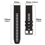 Nutikell 22MM spordi silikoonrihm Garmin Fenixile 6 Pro, Raudona