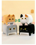 Happy People pehme pl&uuml;&uuml;sist animeeritud kandiline m&auml;nguasi - padi Cat 23 cm.