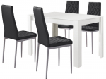 5-osaline s&ouml;&ouml;gitoa m&ouml;&ouml;blikomplekt Notio Living Lori 120/Barak, valge/must