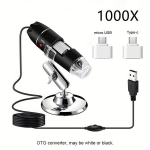 8 LED Digitaalne USB K&auml;simikroskoop Mini Endoskoop Kaamera Luup Elektrooniline Mikroskoop Sobiv Mobiilse Arvutiga, 1000X