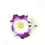 Elegantne Boheemlane Kangast Lilleline Juukseklamber, Plumeria P&auml;rliga., Violetinė Ir Balta