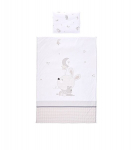 Lorelli laste voodipesukomplekt Little Rabbits Grey, 110x70, 5 osa