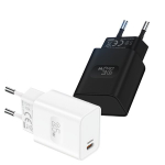 HengYe 25W PD USB-C Seinalaadija, Kiirlaadija Euroopa Pistikuga, 1 vnt Baltas