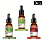 3tk 10ml Eeterliku &Otilde;lide Difusor Komplekt L&otilde;&otilde;gastumiseks, Citrinžolė + vanilė + rožė