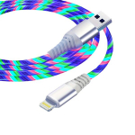 MFi Sertifitseeritud USB-A iOS Kiirlaadimiskaabel 2,4A, Įvairiaspalvis