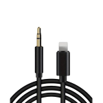 AUX Kaabel iPhone-ile Auto ja 3,5mm Seadmetele, Juoda