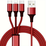 42 0.8mm T&auml;isvalegene Mitmeotstarbeline USB Laadimiskaabel, Raudona
