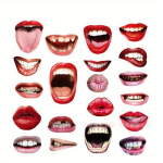 20tk, Naljakas Huule Fotoboksi Rekvisiit, Pulmadeka., Funny Mouth 20 dalių rinkinys