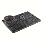 SUUR Slow Feeding Lakk Matt Koertele - 30cm x 20.3cm - Silikoonist Lemmiklooma S&ouml;&ouml;detopsid Imetus Tassidega, Pilka 1vnt