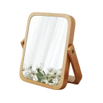 Elegantne Bambusest Peegel - Kokkupandav ja Kaasaskantav Meigipeegel Seinale V&otilde;i Lauale., Mažas: 7,48 * 5,91 colio / 19 * 15 cm