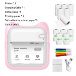 1komplekt Mini Foto Printer 1000mAh Kaasaskantav Termiline Foto Printer Kingituseks., Rožinis