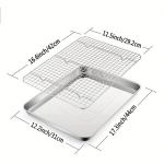 Komplekt, K&uuml;psetusplaat Jahutusrestiga, Roostevaba Teras., 43,94*30,99*2,54 cm