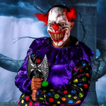 Realistlik Kloun Cosplay Kost&uuml;&uuml;m Rekvisiidid Halloweeniks J&otilde;uludeks