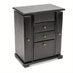 Rustikaalne Ehete Karp Naistele Peegliga, 4 Kihi Ehtelaegas S&otilde;rmustele K&otilde;rvar&otilde;ngastele Kaelakeedele K&auml;ev&otilde;rudele., Juoda