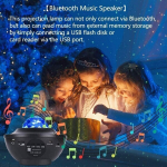 Projektori LED-t&auml;hevalgusprojektor, Starry Night Lights Roterande Ocean Wave muusika projektsioonilamp