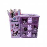 V&auml;line k&otilde;vaketas Sanrio Hello Kitty S&otilde;brad DIY K&auml;sit&ouml;&ouml;komplekt - Armas Lauakorraldaja Sahtliga, L&auml;bipaistev PP Hoiukast T&uuml;drukutele ja Noortele, Kulomi