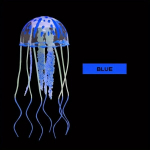 Fluorestseeruv Helendav Silikoon Meduus Dekoratsioon Akvaariumile., Mėlyna