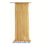Kuldsed Litrid Taustakardinad 2 Paneeli 60.96cm x 243.84cm Pidulikuks Foto Taust., 1 Panelė 60,96 cm x 243,84 cm, idealiai tinkanti &bdquo;pasidaryk pats&ldquo;.