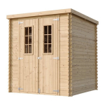 Puidust aiakuur Timbela M309C p&otilde;randaga - A200 x 204 x 204 cm, pruun