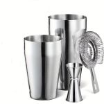 KITESSENSU Premium Bostoni kokteili&scaron;eikerikomplekt - 4-osaline Baarmeni Komplekt 20oz ja 24oz Roostevaba Terasega &Scaron;eikeritega, Hawthorne S&otilde;el, Topelt M&otilde;&otilde;teklaas ja Retseptikaardid, Bostono purk&scaron;tuvų 3 dalių rinkinys-700ML/600ML