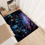 1 tk, 8mm paksus must kass metsamuster vaip., 39,37 * 59,05 colio 100 * 150 cm