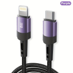 BinBoom MFi Sertifitseeritud USB-C Kuni Lightning Kaabel, Violetinė