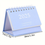 1tk 2025 Mini Lauakalender - Lihtne Kujundus, Paber, Fantaasia ja Multikas - Elegantne Kontori- ja Kodu Laua Aksessuaar ja Korraldaja, &Scaron;viesiai mėlynas