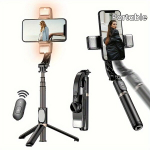 Gimbal Stabilisaator Selfie Kargi iPhone jaoks Kahe Valgusega.