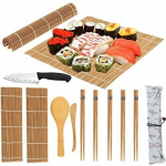 SMUKEE 14-osaline bambusest SUSHI komplekt professionaalsete rullide jaoks