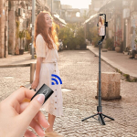 104.14 cm Alumiiniumisulamist Selfie Stick Telefonistatiiv, Kokkuvolditav 3-in-1.