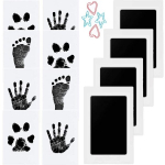 Beebi k&auml;ej&auml;lje ja jalaj&auml;lje komplekt, 4-osaline beebi jalaj&auml;lje komplekt, beebi jalaj&auml;lje komplekt, puhtad puutetundlikud jalaj&auml;ljepadjad beebi du&scaron;i jaoks