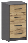 BODO 4S ANTHRACITE-WOTAN 4 sahtliga kirstu 40cm raamatukapp
