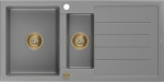 Graniidist k&ouml;&ouml;givalamu Mexen Andres koos sifooniga, Grey+Gold, 1000 x 500 mm
