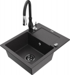 Graniidist k&ouml;&ouml;givalamu Mexen Enzo koos segisti ja sifooniga, Black granite+Black