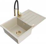 Graniidist k&ouml;&ouml;givalamu Mexen Bruno koos segisti ja sifooniga, Beige+Black/Gold