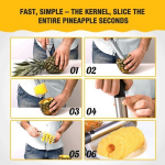 Trendy shop Uus roostevabast fruktaanist ananassi viilutaja