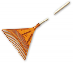 Vėduoklinis grėblys Bradas, 22 dantys, lakuotas medinis kotas