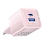 GaN laadija, Type-C, USB, PD30W, kahekordne kiire laadimine - Vention (FEQP0-EU) - Roosa