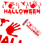 Geelist aknakaunistus Halloween, punane