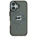 Karl Lagerfeld KLHMP16XHLSCHK iPhone 16 Pro Max 6.9" czarny|black hardcase IML Metal Choupette Head MagSafe