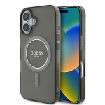 Guess GUHMP16MHFGEREK iPhone 16 Plus 6.7" czarny|black hardcase IML Glitter Circle MagSafe
